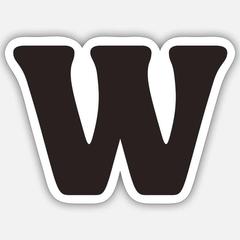 W - Sticker Größe S (10 x 10 cm) - Mattweiß