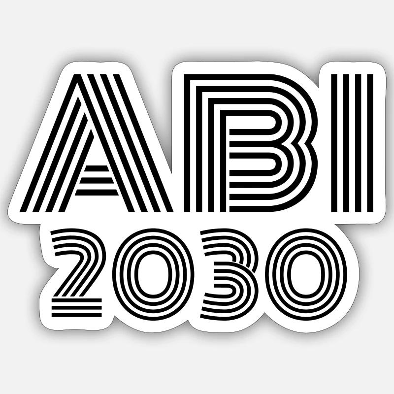 ABI 2030 - Sticker Größe S (10 x 10 cm) - Mattweiß