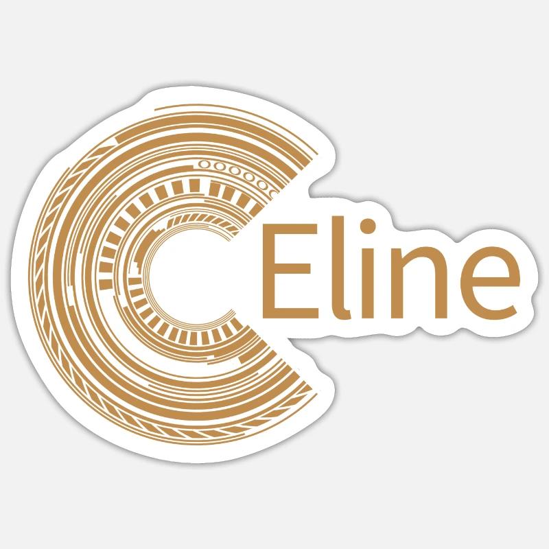 Pour Eline - Sticker taille S (10 x 10 cm) - blanc mat