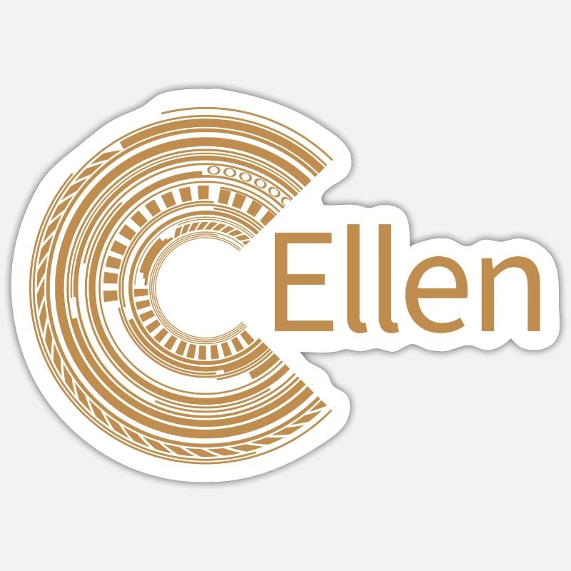 Pour Ellen - Sticker taille S (10 x 10 cm) - blanc mat