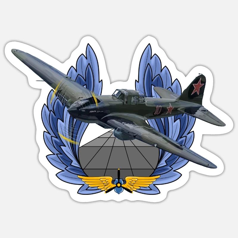 IL-2 - Sticker taille S (10 x 10 cm) - blanc mat