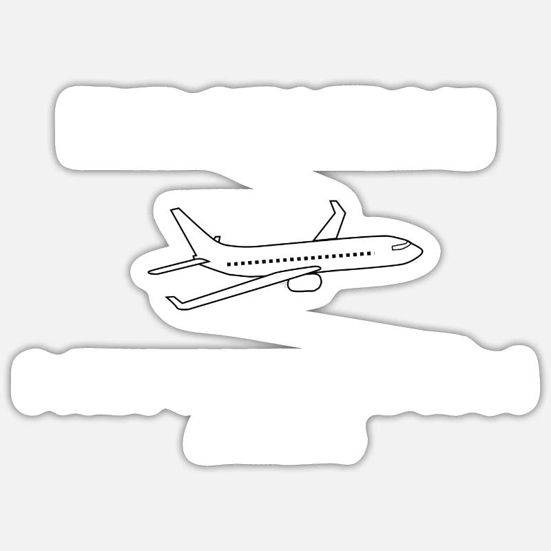 Mallorca: Endstation Party-Paradies! Flugzeug - Sticker Größe S (10 x 10 cm) - Mattweiß