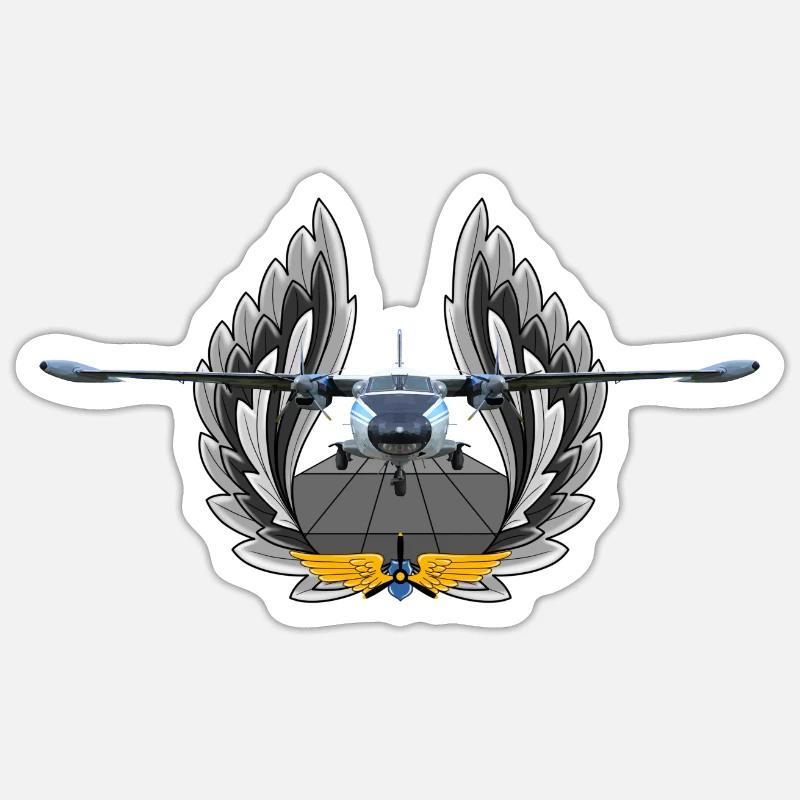 L-410 UVP-E - Sticker taille S (10 x 10 cm) - blanc mat