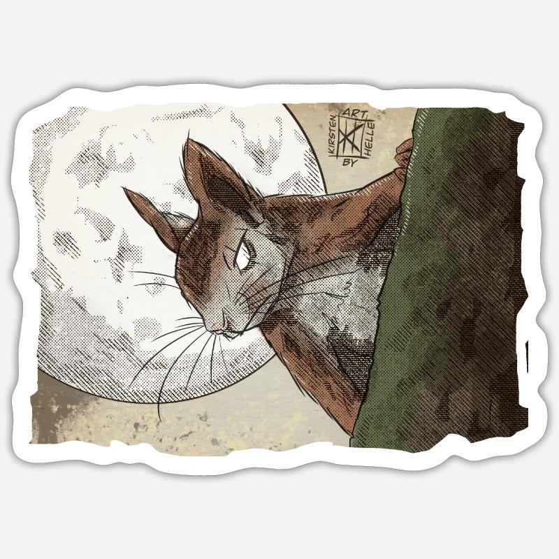 Erna Eichhörnchen Kritzeltoon #13 - Sticker Größe S (10 x 10 cm) - Mattweiß
