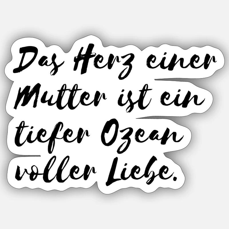 Das Herz einer Mutter Sticker Größe S (10 x 10 cm)