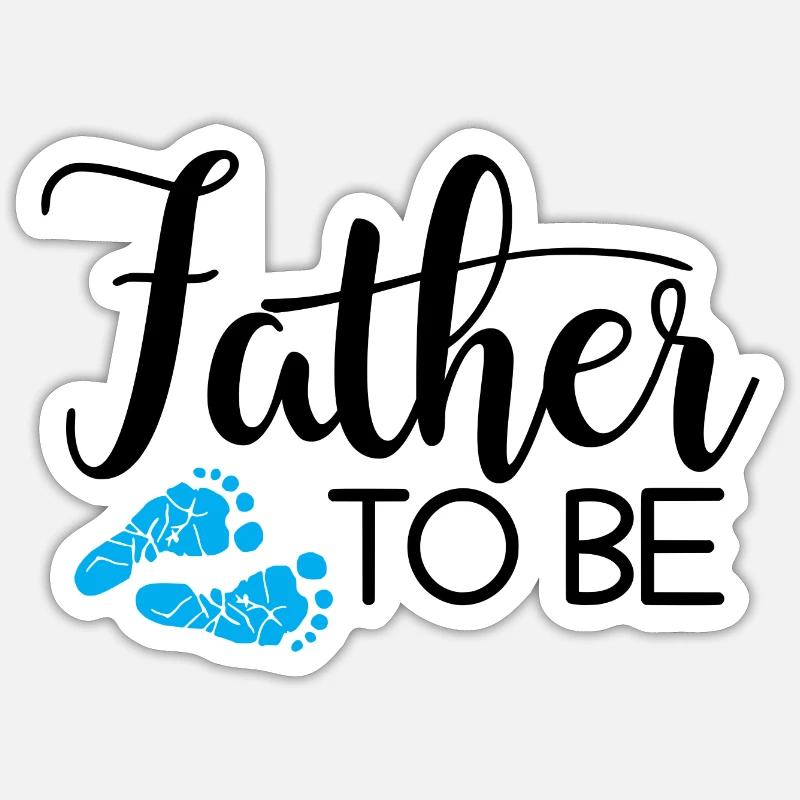 Werdender Vater Papa Papi Geschenk Sticker Größe S (10 x 10 cm)