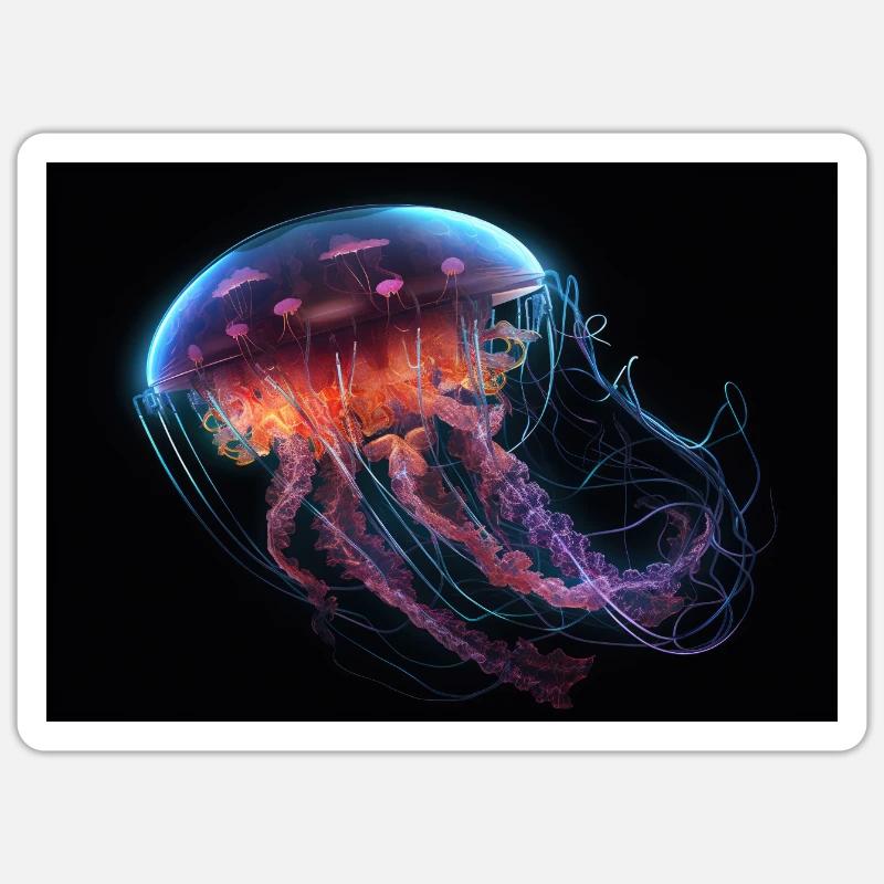 Electric Bloom Sticker size S (10 x 10 cm)