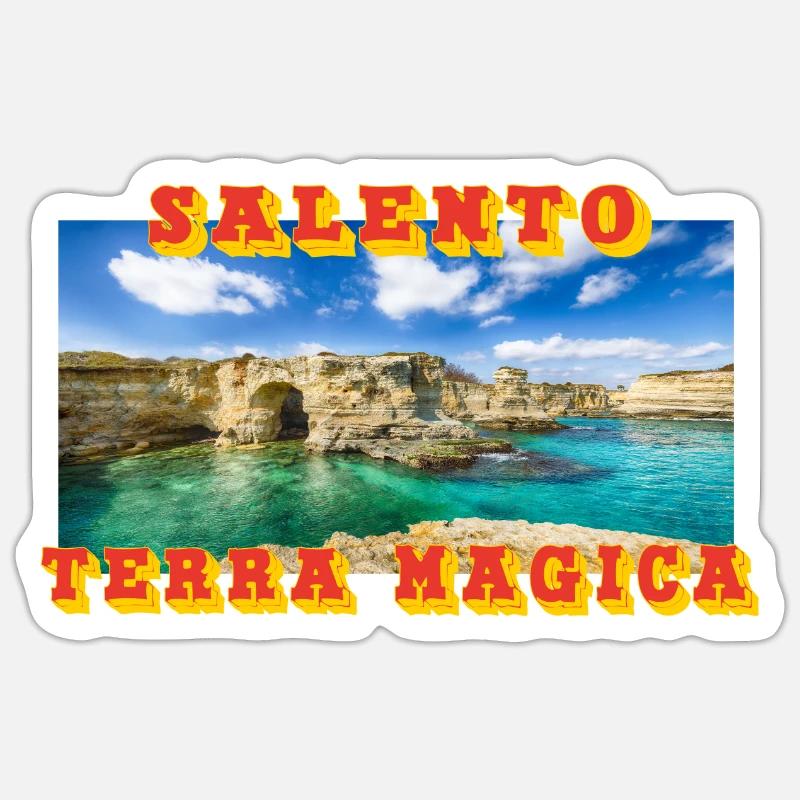 Salento Terra Magica - Sticker taille S (10 x 10 cm) - blanc mat
