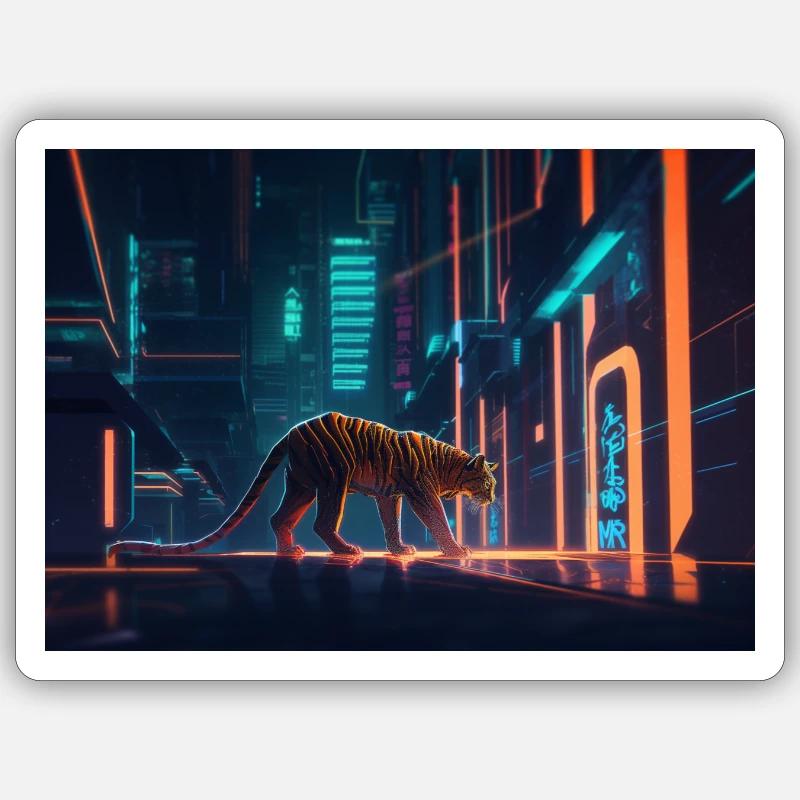 Neon Predator Sticker size S (10 x 10 cm)