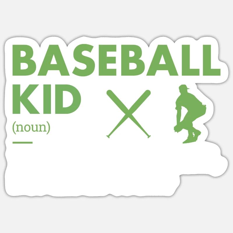 Sport Kid Definition Baseball - Sticker Größe S (10 x 10 cm) - Mattweiß