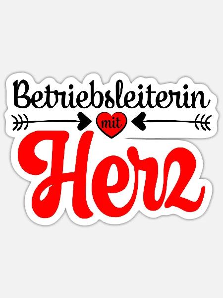 Betriebsleiterin Betriebsleitung Abschied Danke - Sticker Größe S (10 x 10 cm) - Mattweiß