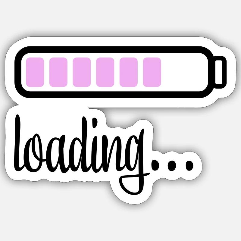 Akku Batterie loading Sticker Größe S (10 x 10 cm)