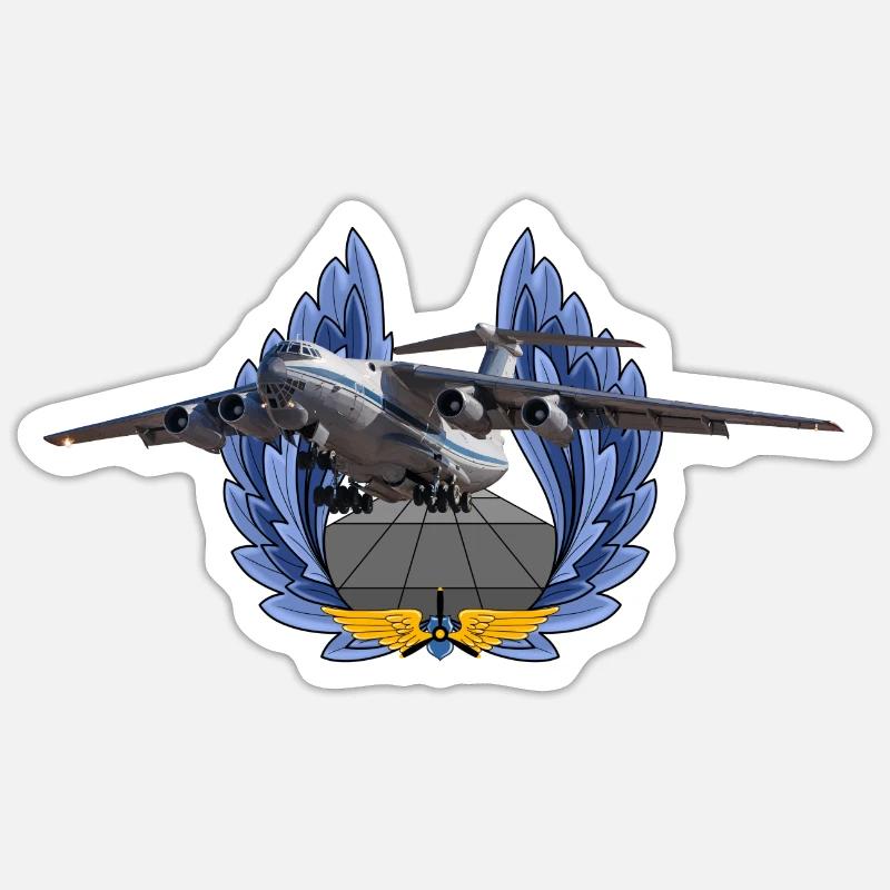 IL-76 - Sticker Größe S (10 x 10 cm) - Mattweiß