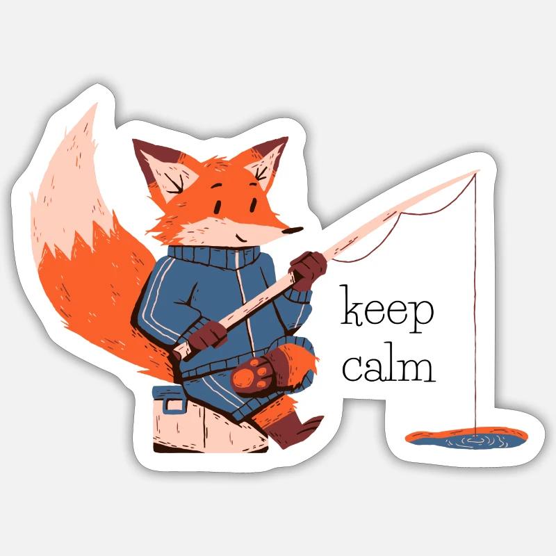 keep calm Fuchs - fox Sticker Größe S (10 x 10 cm)