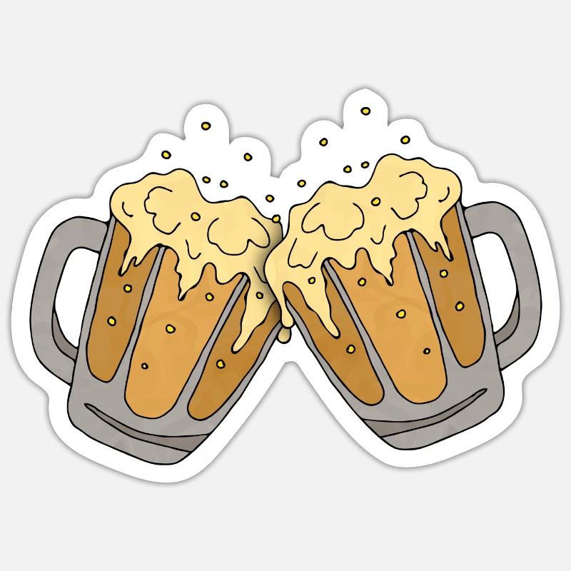 Pints - Sticker size S (10 x 10 cm) - white matte