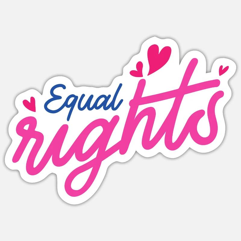 Equal Rights - Sticker size S (10 x 10 cm) - white matte