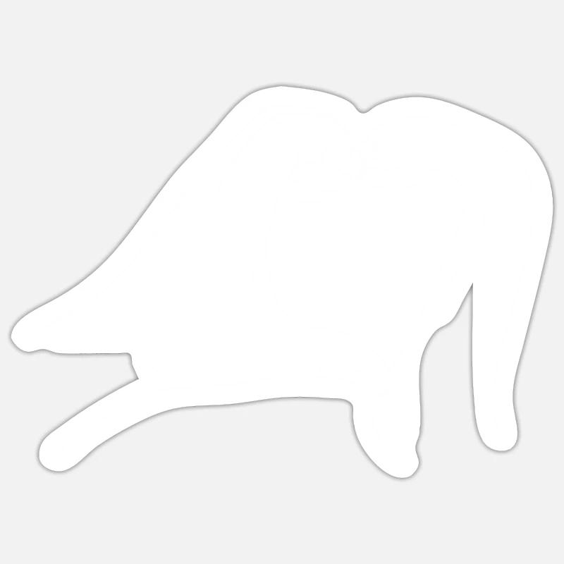 Hand mit Pfote - Sticker Größe S (10 x 10 cm) - Mattweiß