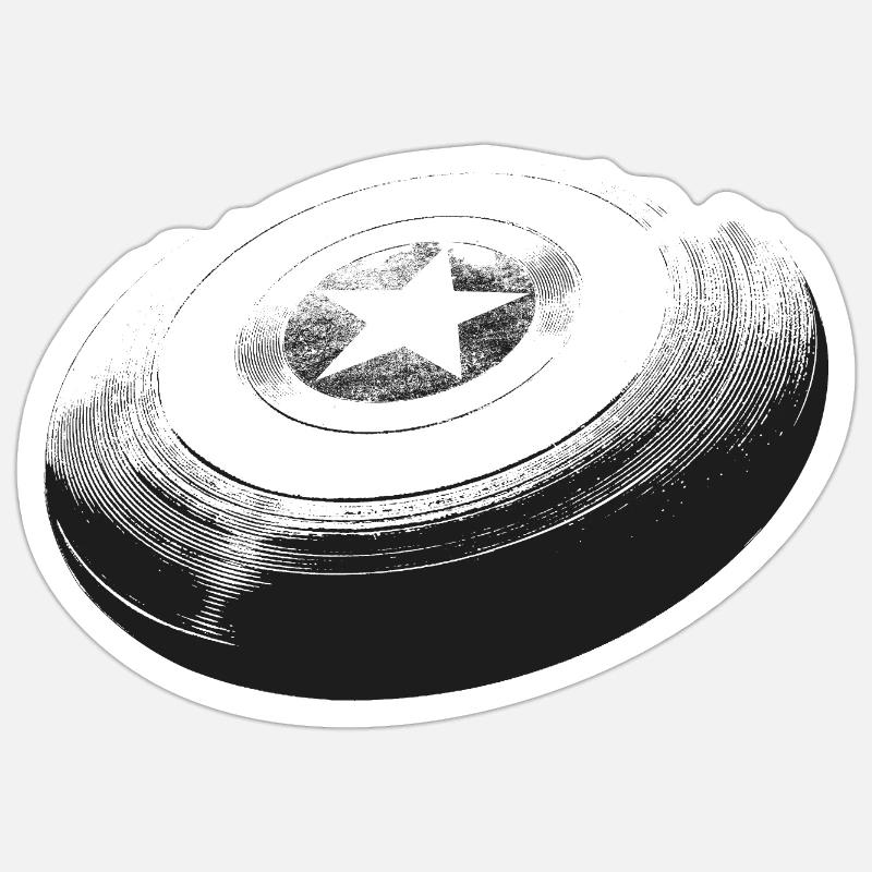 Frisbee - Sticker taille S (10 x 10 cm) - blanc mat