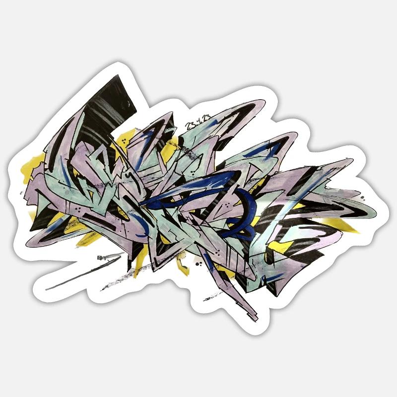 Cooles Graffiti Sticker Größe S (10 x 10 cm)