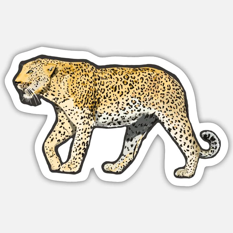 Leopard Sticker Größe S (10 x 10 cm)