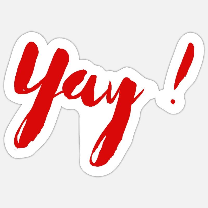 Yay - Sticker taille S (10 x 10 cm) - blanc mat