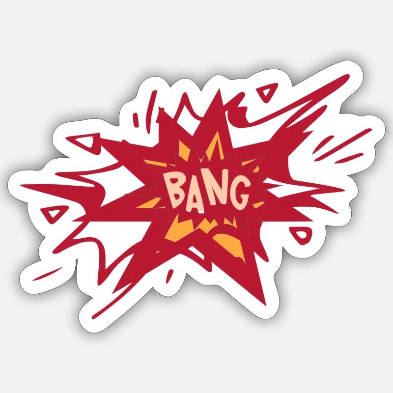 Comic Bang - Sticker taille S (10 x 10 cm) - blanc mat