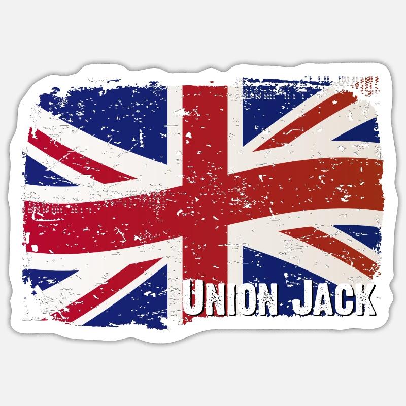 Union Jack - England - Great Britain - Sticker size S (10 x 10 cm) - white matte