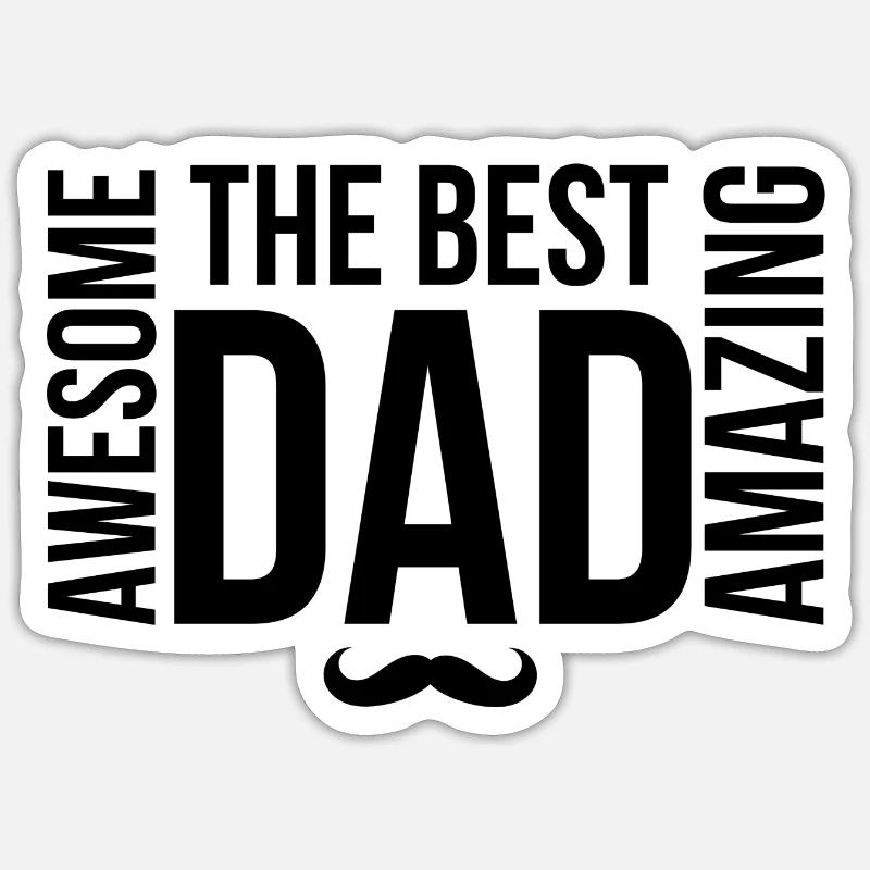 Awesome DAD - Sticker size S (10 x 10 cm) - white matte