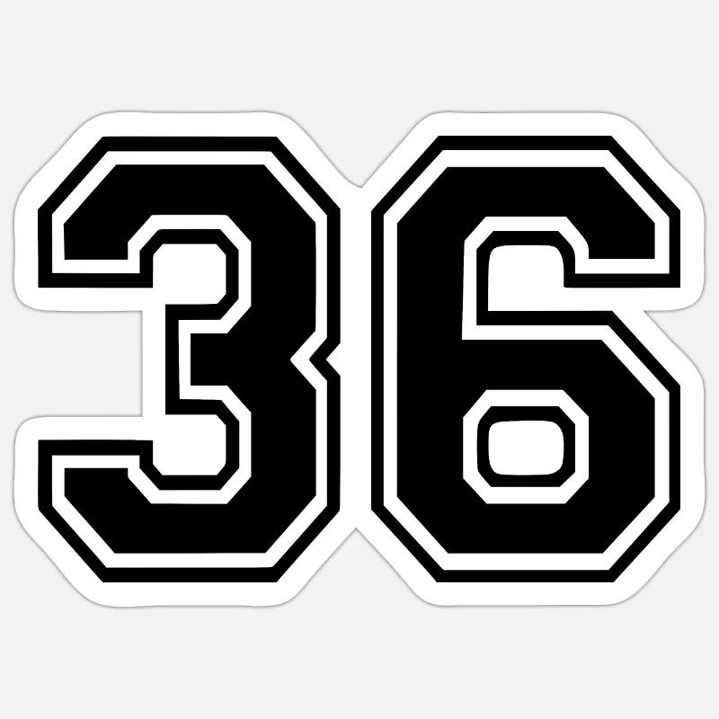 36 - Sticker size S (10 x 10 cm) - white matte