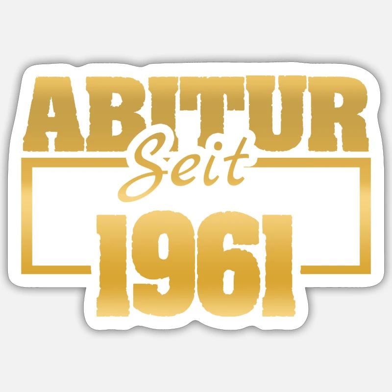 Abiturient 1961 Sticker Größe S (10 x 10 cm)