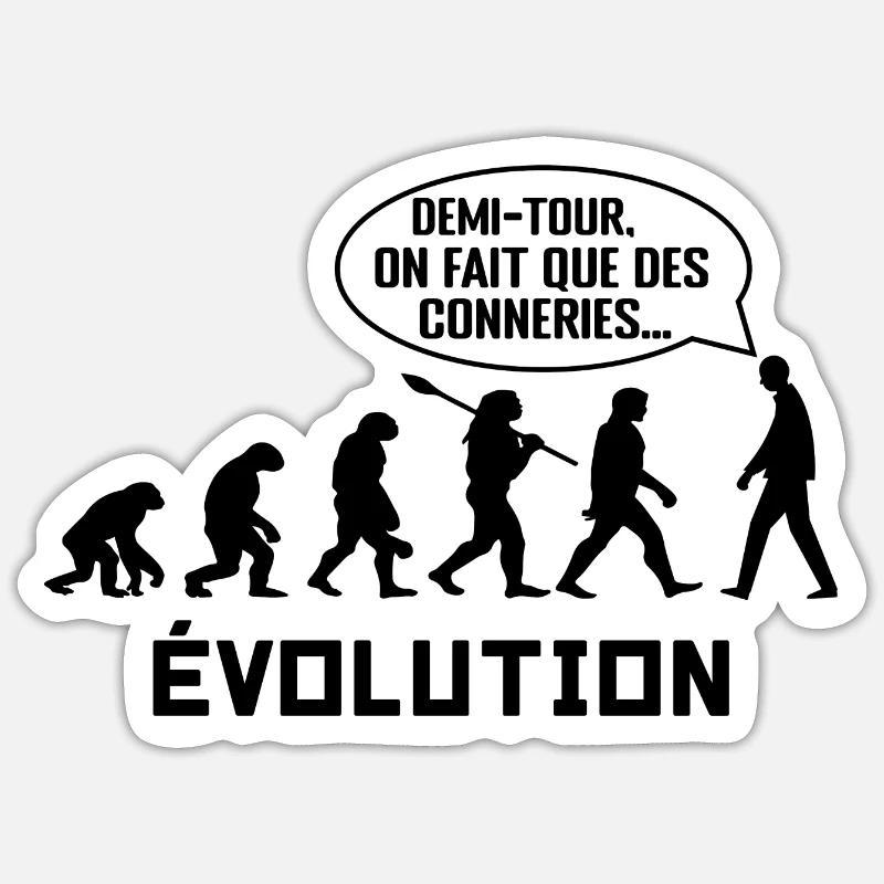 évolution Sticker taille S (10 x 10 cm)