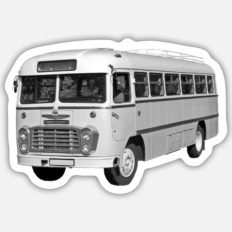 Bus Ikarus 31 Ungarn DDR Ostalgie Oldtimer Sticker Größe S (10 x 10 cm)