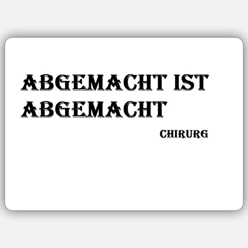 Chirurg - Sticker Größe S (10 x 10 cm) - Mattweiß