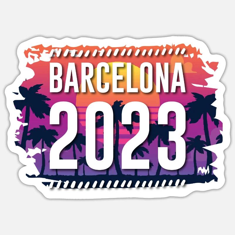 Barcelona 2023 - Sticker Größe S (10 x 10 cm) - Mattweiß