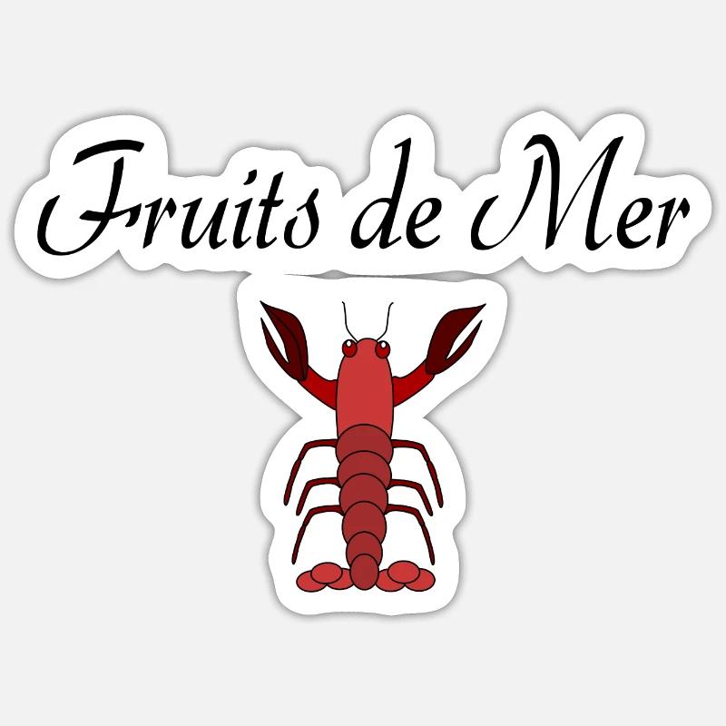 Fruits de Mer - Sticker Größe S (10 x 10 cm) - Mattweiß