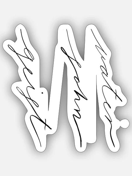 Dreieinigkeit Schriftzug - Sticker Größe S (10 x 10 cm) - Mattweiß