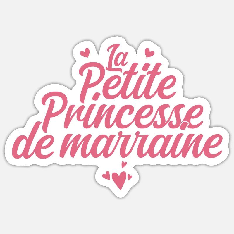 Princesse De Marraine - Sticker taille S (10 x 10 cm) - blanc mat