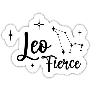 Leo - Sticker taille S (10 x 10 cm) - blanc mat - Devant