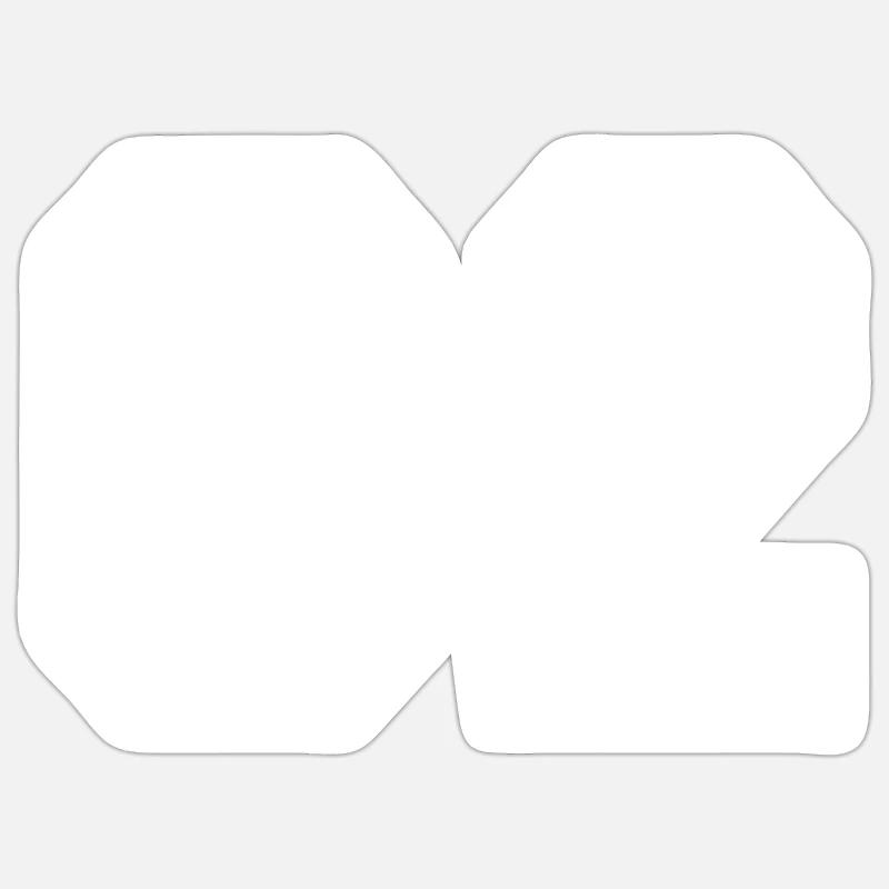 62 - Sticker taille S (10 x 10 cm) - blanc mat