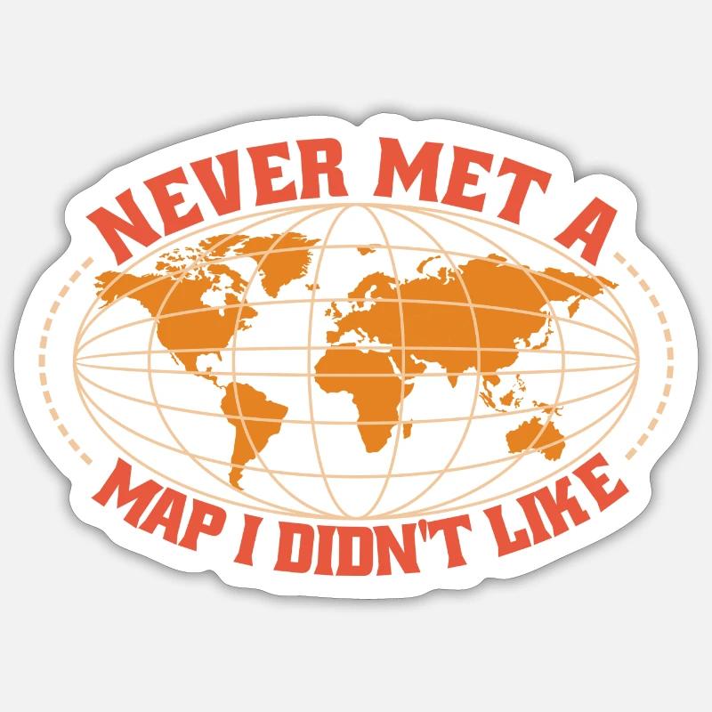 Conception cartographique Sticker taille S (10 x 10 cm)