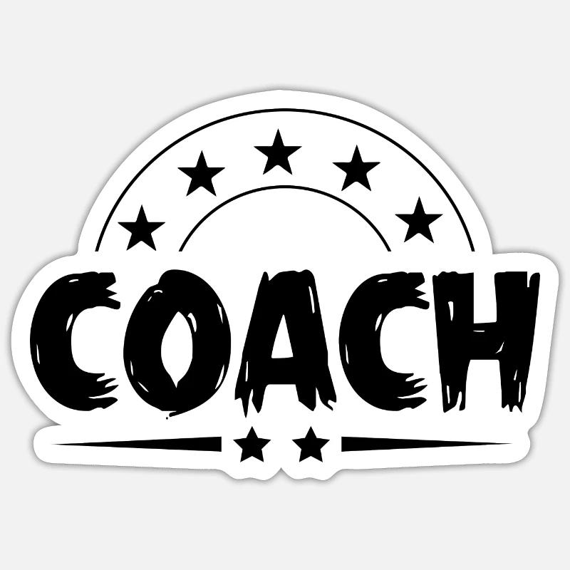 Coach Trainer - Sticker Größe S (10 x 10 cm) - Mattweiß