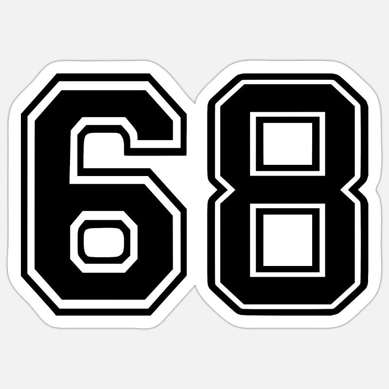 68 - Sticker size S (10 x 10 cm) - white matte