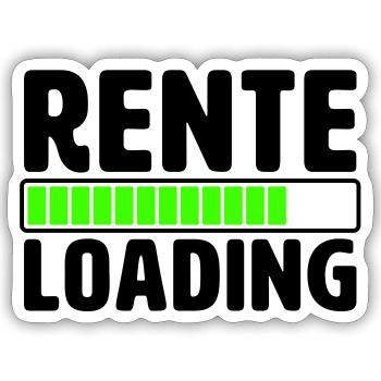 RENTE LOADING - Sticker Größe S (10 x 10 cm) - Mattweiß - Vorne