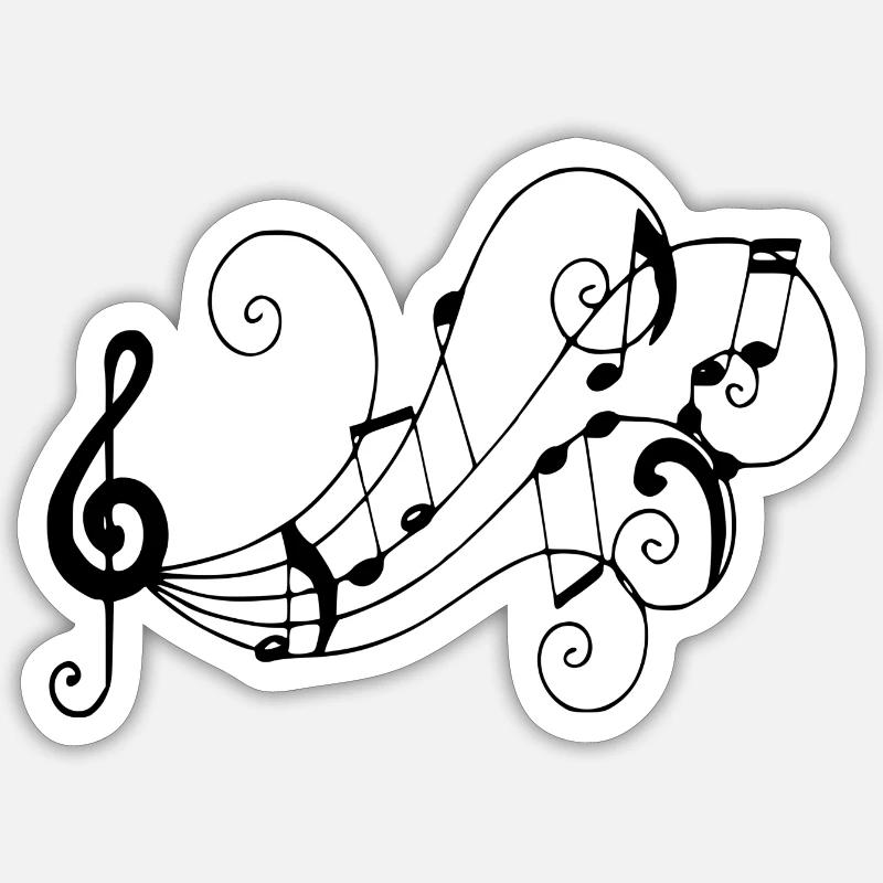 Musical notes Sticker size S (10 x 10 cm)