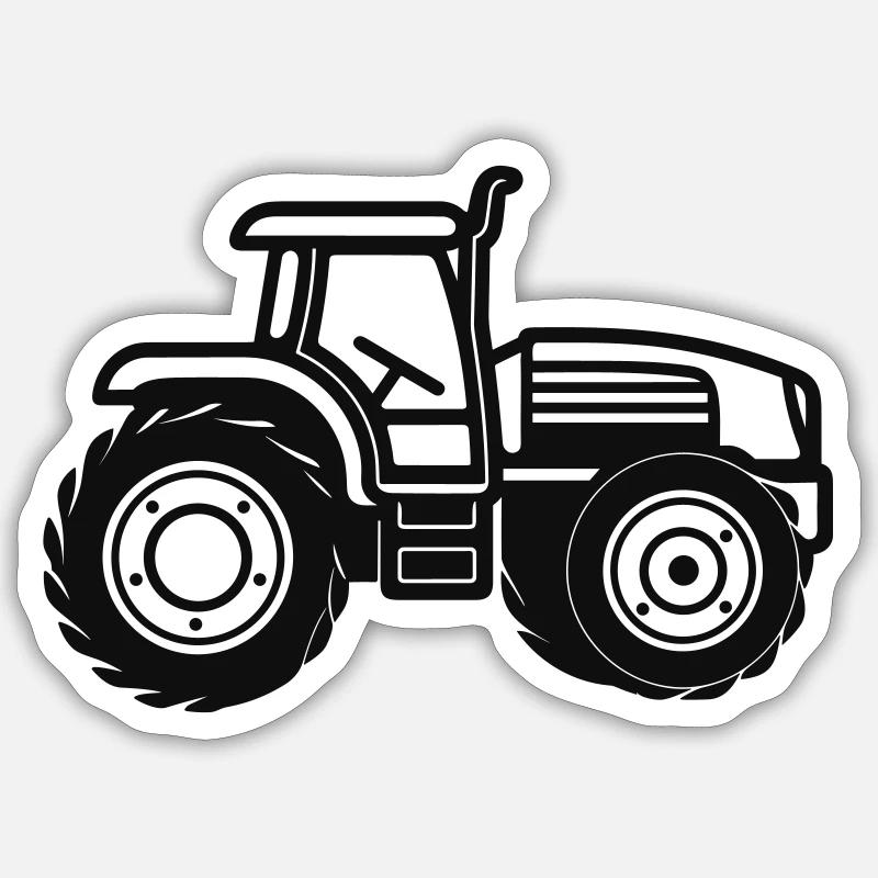 tractor - Sticker size S (10 x 10 cm) - white matte