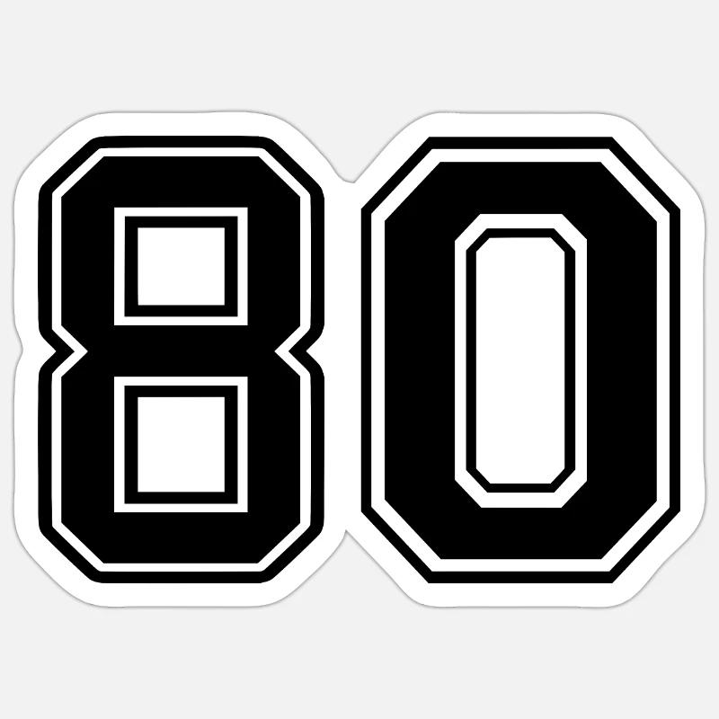 80 - Sticker taille S (10 x 10 cm) - blanc mat