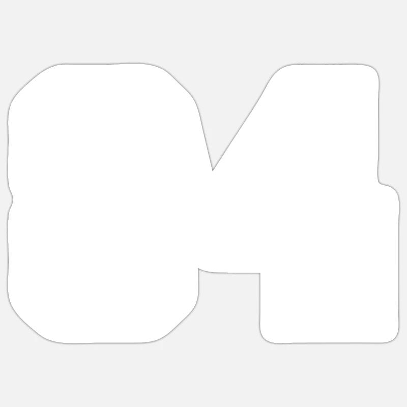 84 - Sticker size S (10 x 10 cm) - white matte
