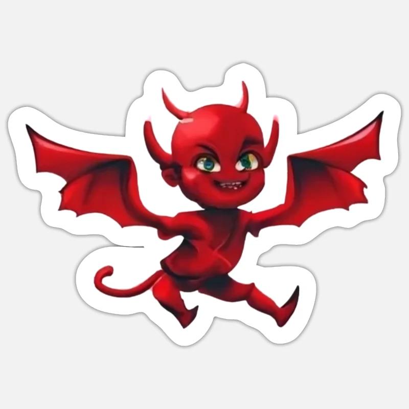 Baby Red Devil Sticker size S (10 x 10 cm)