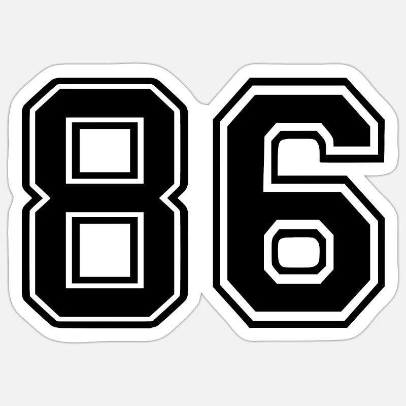 86 - Sticker size S (10 x 10 cm) - white matte