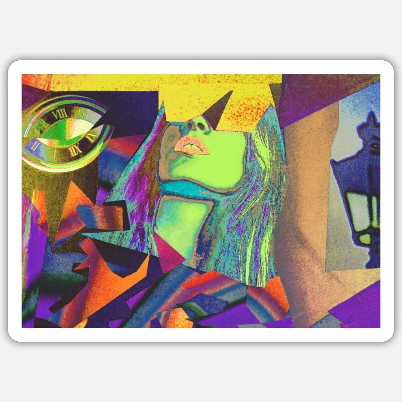collage - artistic image Sticker size S (10 x 10 cm)